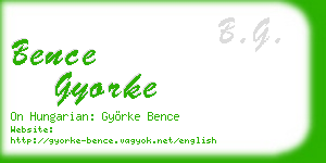 bence gyorke business card